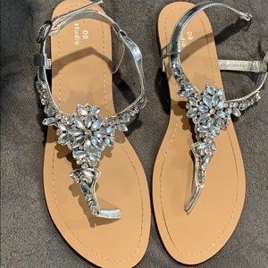 DB Gemma silver bridal sandals